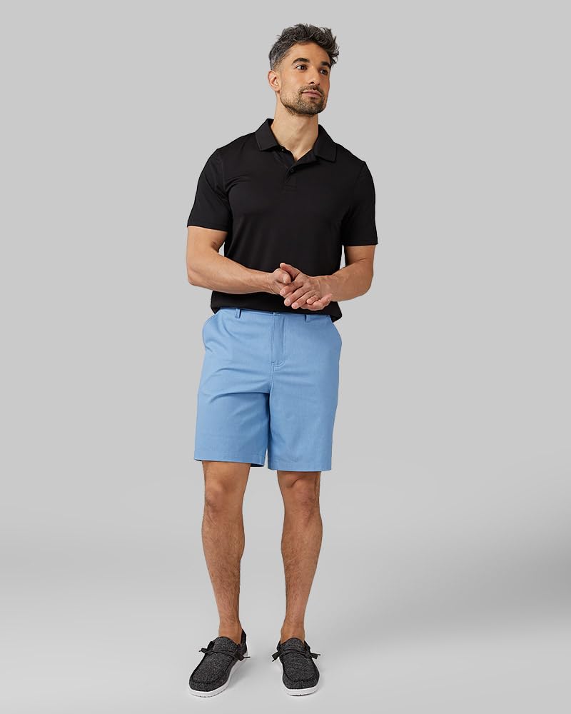 32 Degrees Men's Cool Classic Polo | Slim Fit | Moisture Wicking | 4-Way Stretch | Golf | Tennis, Black, Large - Image 4